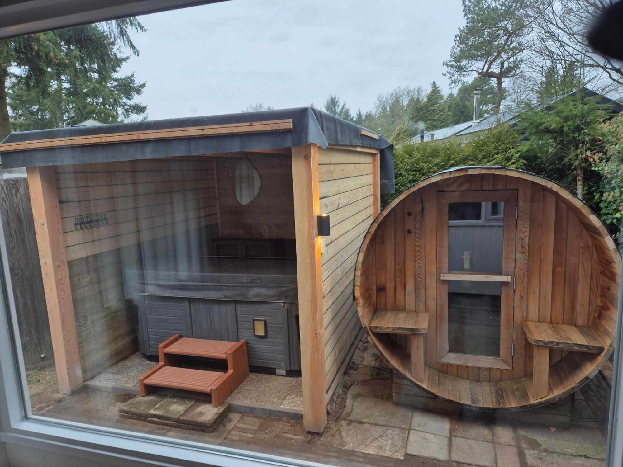 Luxe Boshuisje Met Prive Wellness & Jacuzzi Op De Veluwe Ermelo Dış mekan fotoğraf