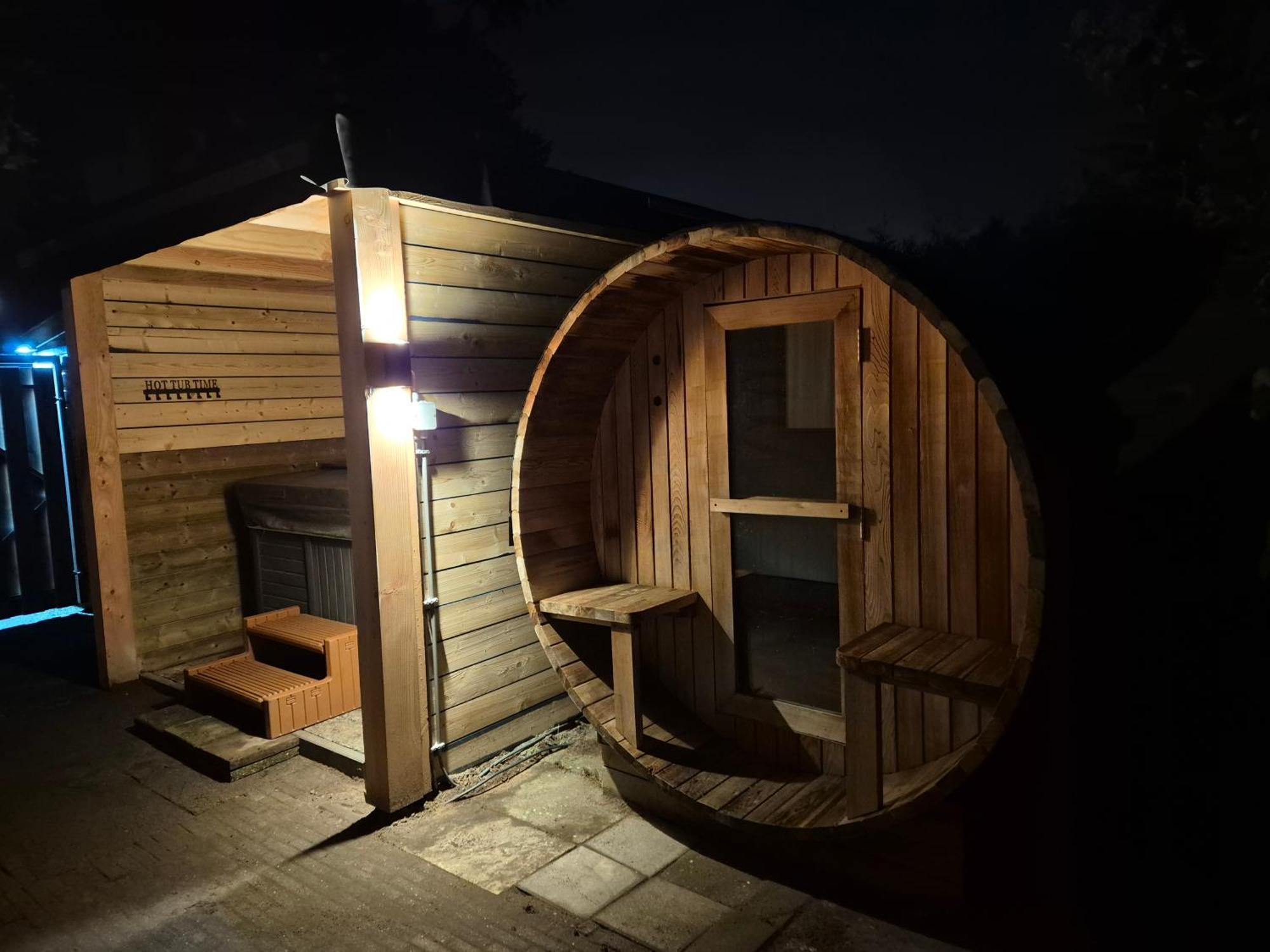 Luxe Boshuisje Met Prive Wellness & Jacuzzi Op De Veluwe Ermelo Dış mekan fotoğraf